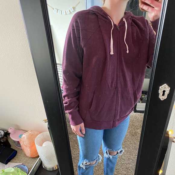 So plum zip up hoodie. Size XXL - Picture 1 of 6
